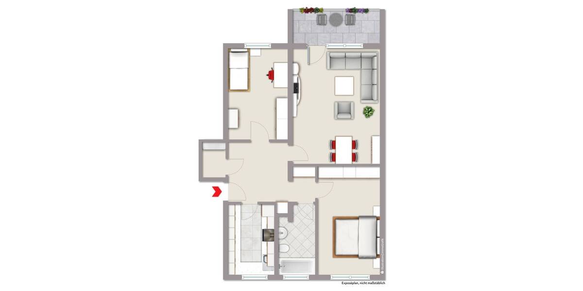 Etagenwohnung Karlsruhe / Bergwald Bergwald - 3 Zimmer, 81 m&sup2;, 229.000&euro; | Angebot:26804398
