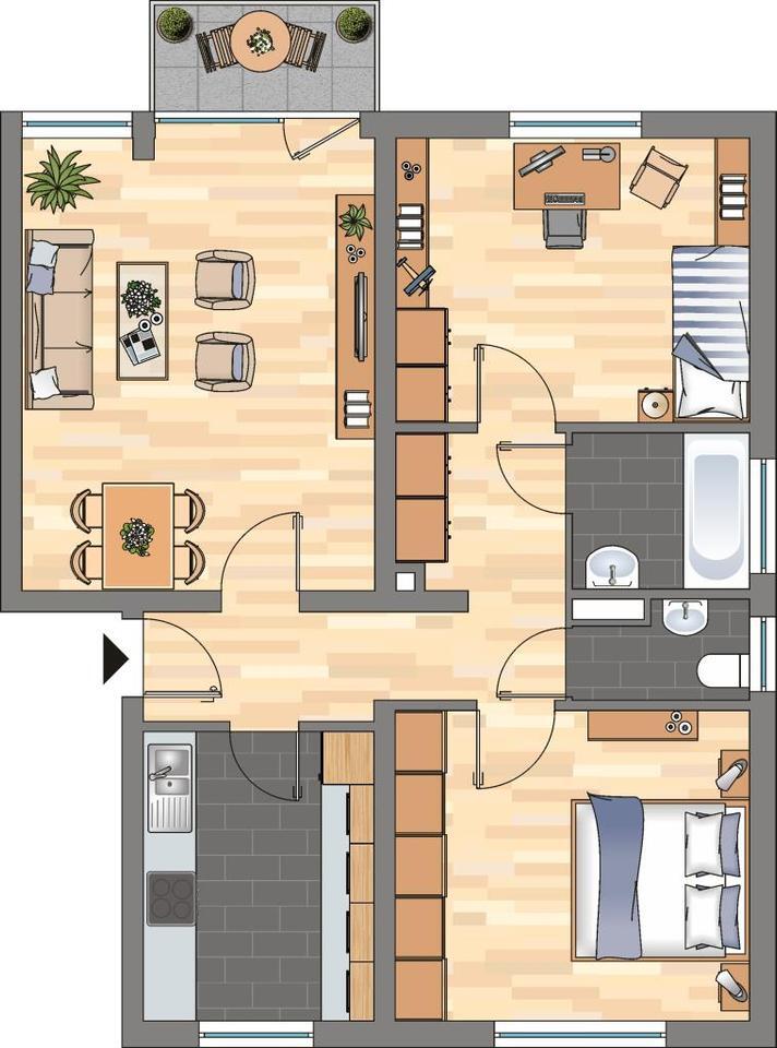 3-Zimmer-Wohnung in Offenbach an der Queich zimmer