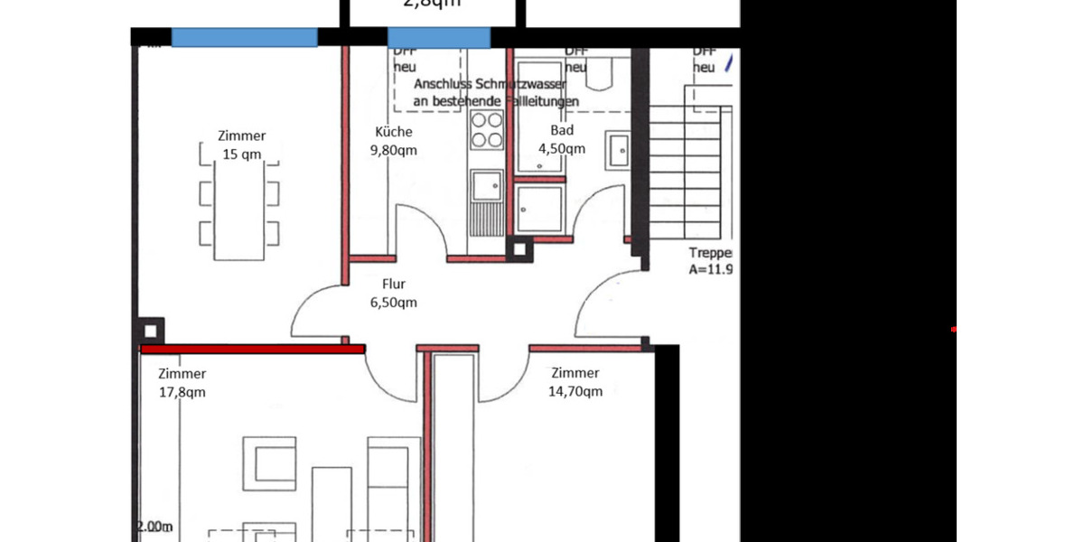 Erdgeschoßwohnung Pforzheim Weststadt - 3 Zimmer, 70 m&sup2;, 795&euro; | Angebot:25255266
