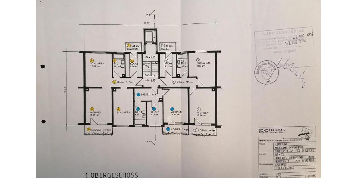 Etagenwohnung Karlsruhe Mühlburg - 3 Zimmer, 72 m&sup2;, 275.000&euro; | Angebot:27264410