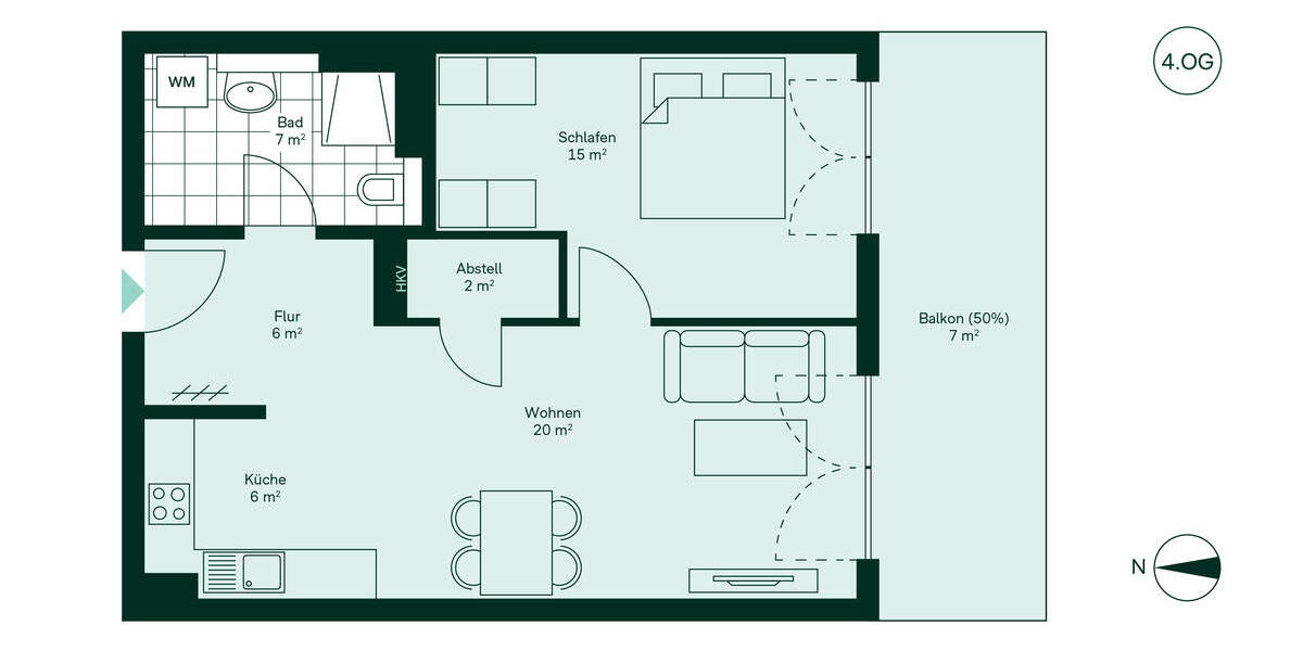 Etagenwohnung Germersheim - 2 Zimmer, 63 m&sup2;, 379.900&euro; | Angebot:25769881