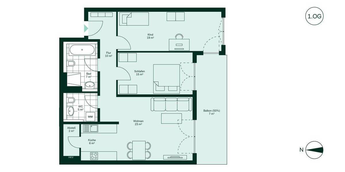 Etagenwohnung Germersheim - 3 Zimmer, 94 m&sup2;, 479.900&euro; | Angebot:25664100