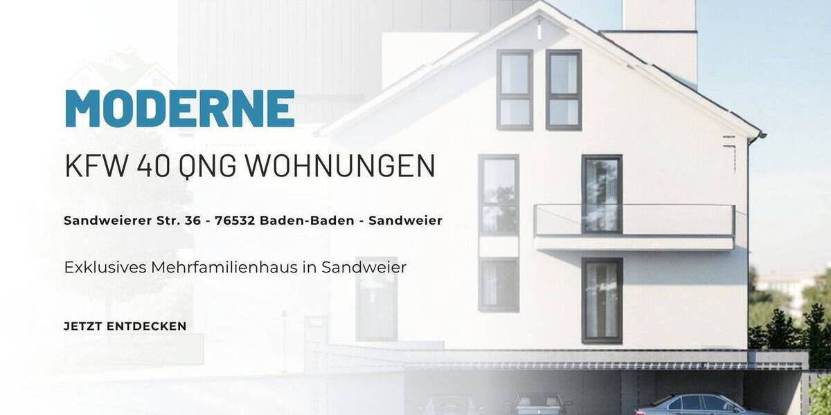Etagenwohnung Baden-Baden Sandweier - 3 Zimmer, 84 m&sup2;, 415.998&euro; | Angebot:26150680