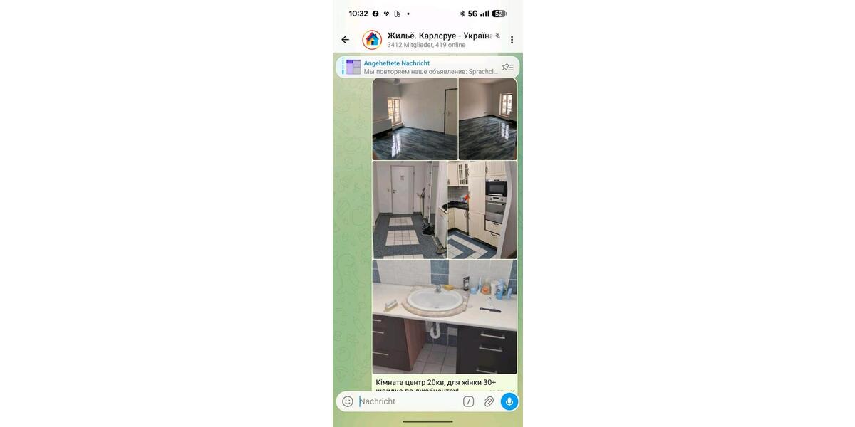Etagenwohnung Karlsruhe - 1 Zimmer, 30 m&sup2;, 650&euro; | Angebot:26420523