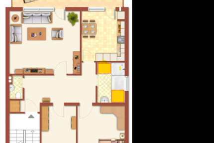 Erstbezung nach Sanierung, 3 ZKBB in Daxlanden 1. OG 3 zimmer