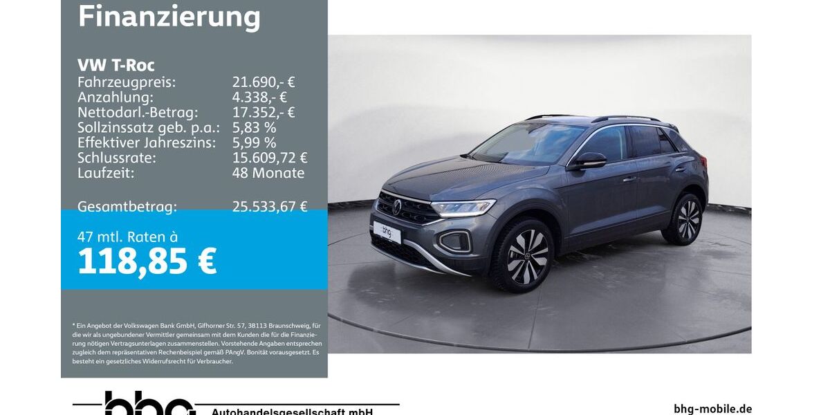 VW T-Roc 27.271 km 21.690 &euro; Durmersheim 76448