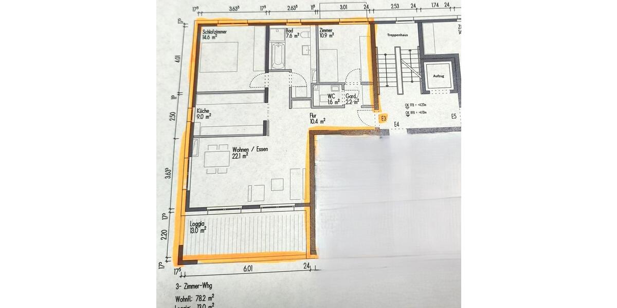 Etagenwohnung Rastatt - 3 Zimmer, 87 m&sup2;, 375.000&euro; | Angebot:25838375