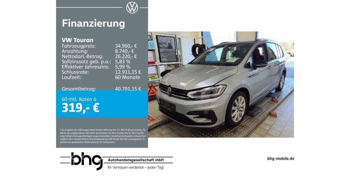 VW Touran 12.880 km 34.960 &euro; Durmersheim 76448