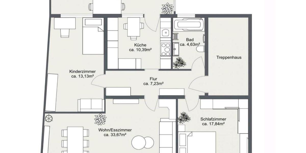 Etagenwohnung Karlsruhe Durlach - 3 Zimmer, 95 m&sup2;, 319.000&euro; | Angebot:24719671