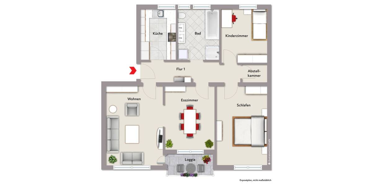 Etagenwohnung Karlsruhe / Knielingen Knielingen - 4 Zimmer, 94 m&sup2;, 397.000&euro; | Angebot:26217693