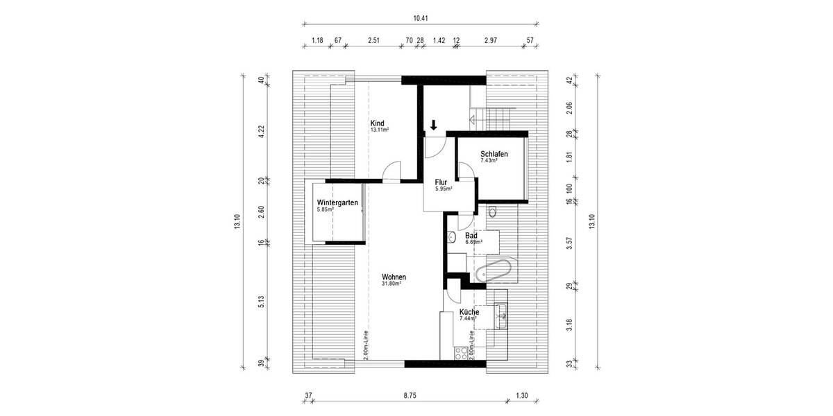 Etagenwohnung Karlsdorf-Neuthard Neuthard - 3 Zimmer, 74 m&sup2;, 800&euro; | Angebot:26418073