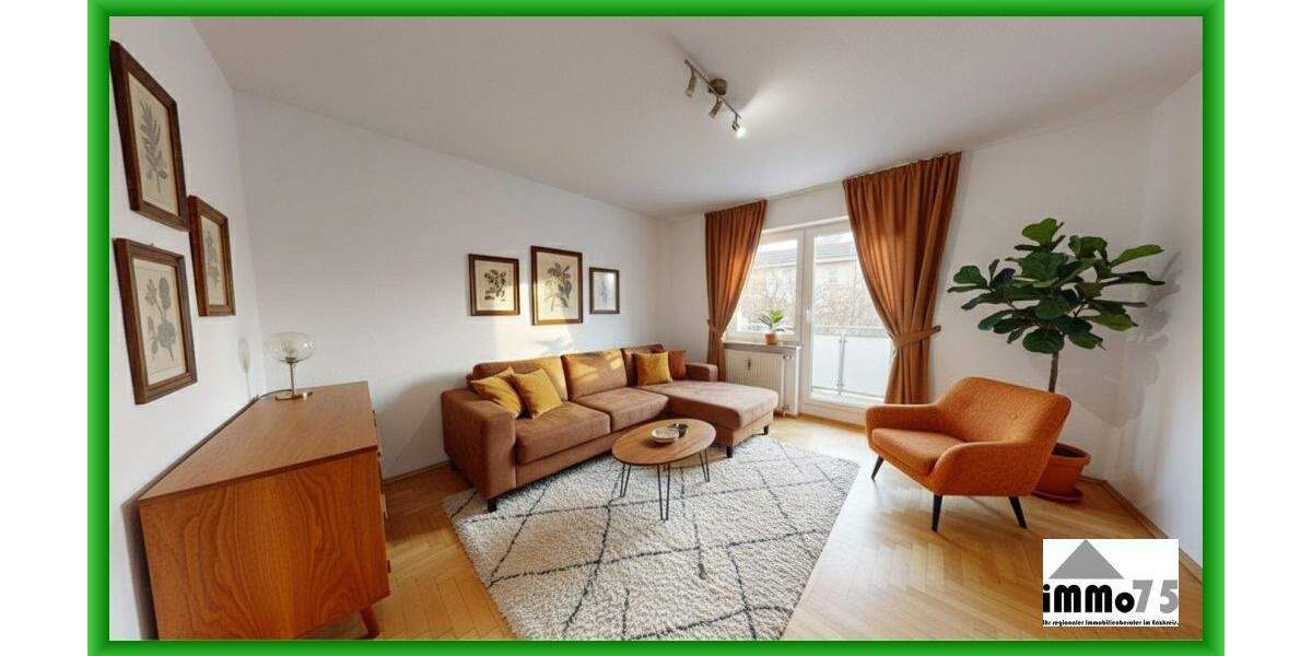 Etagenwohnung Pforzheim Nordstadt - 2 Zimmer, 62 m&sup2;, 198.000&euro; | Angebot:24686004