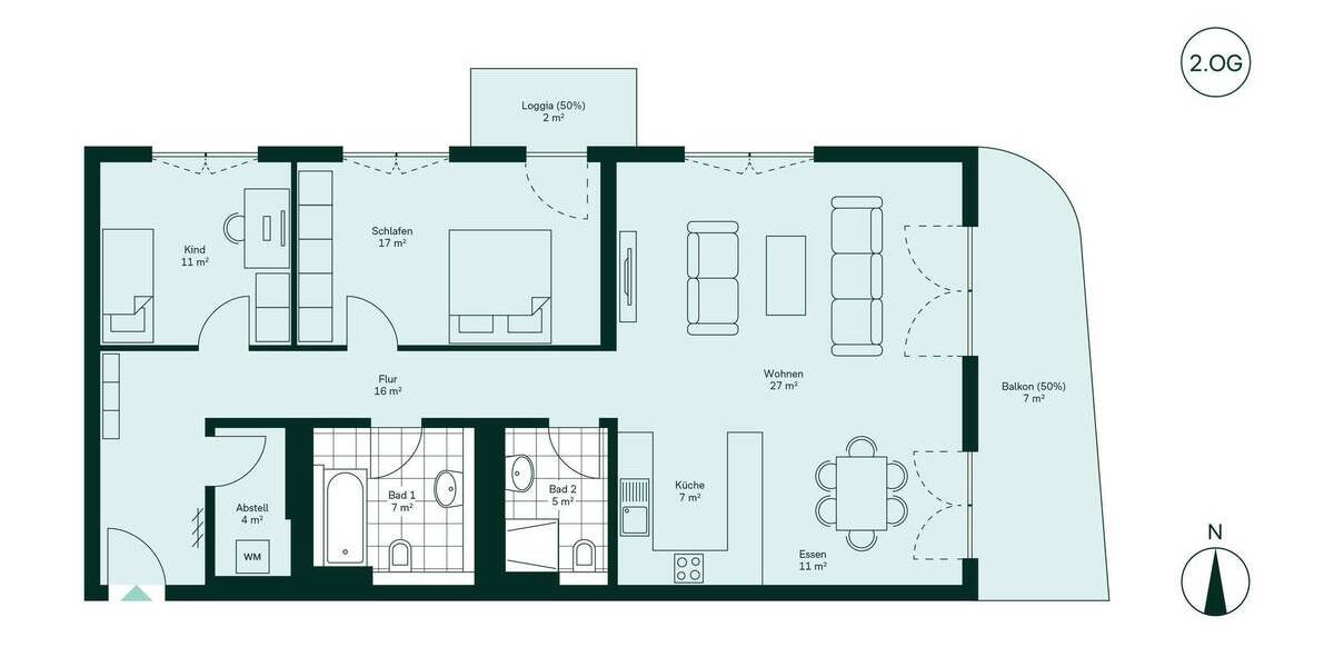 Etagenwohnung Germersheim - 3 Zimmer, 114 m&sup2;, 654.900&euro; | Angebot:25731236
