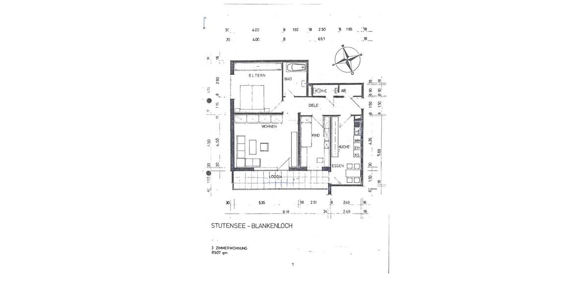 Etagenwohnung Stutensee - 3 Zimmer, 89 m&sup2;, 935&euro; | Angebot:26041976