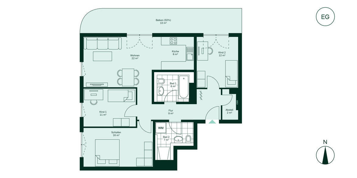 Etagenwohnung Germersheim - 4 Zimmer, 100 m&sup2;, 429.900&euro; | Angebot:25769884