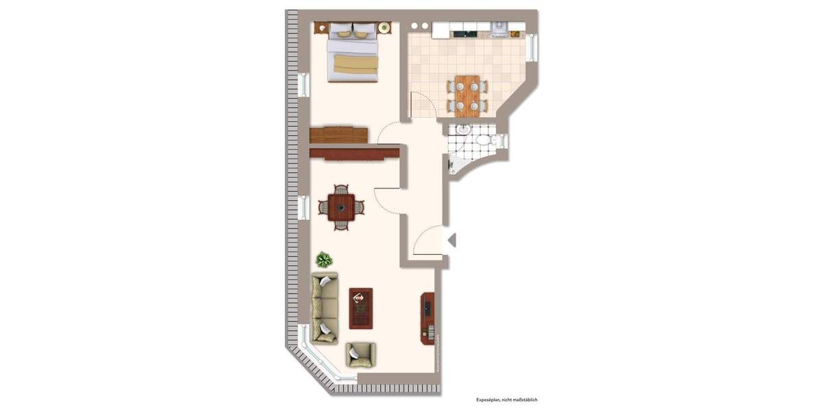 Etagenwohnung Karlsruhe Mühlburg - 2 Zimmer, 60 m&sup2;, 219.000&euro; | Angebot:25468227