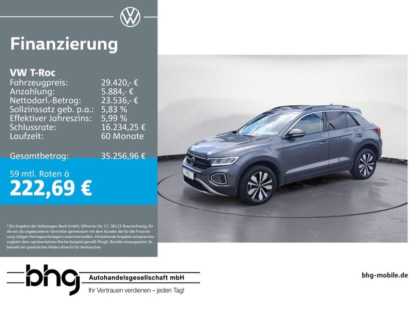VW T-Roc 20.708 km 29.420 € Durmersheim 76448