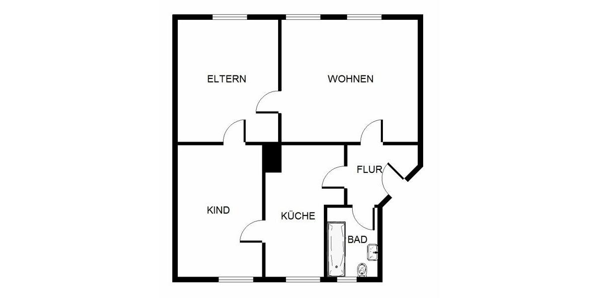 Etagenwohnung Karlsruhe Südstadt - 3 Zimmer, 64 m&sup2;, 852&euro; | Angebot:25255133