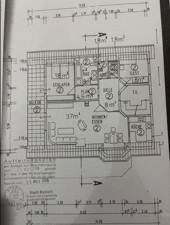 Etagenwohnung Rastatt - 5 Zimmer, 145 m&sup2;, 295.000&euro; | Angebot:27228710