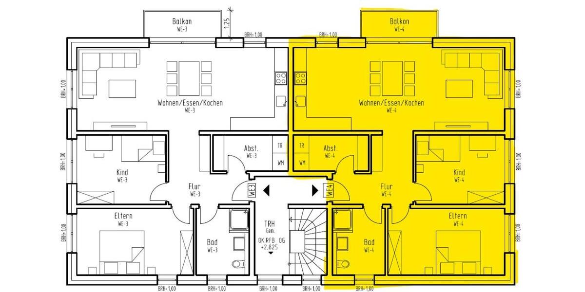 Etagenwohnung Herxheim bei Landau/Pfalz Pfalz - 3 Zimmer, 85 m&sup2;, 1.200&euro; | Angebot:24317735