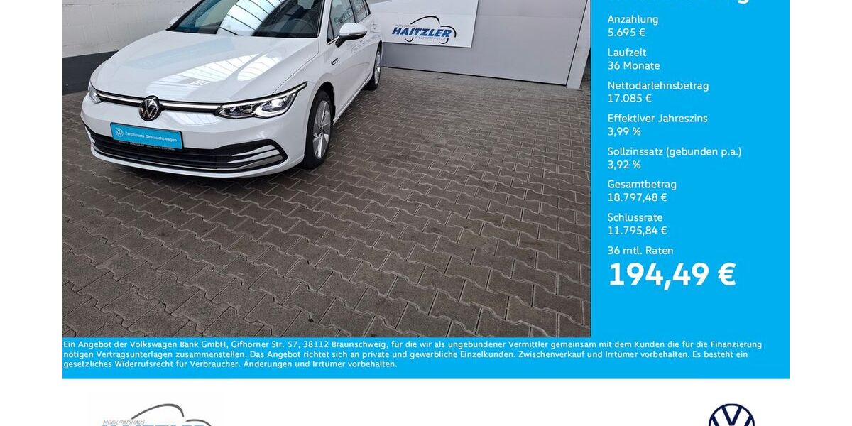 VW Golf 18.840 km 22.280 &euro; Gernsbach 76593