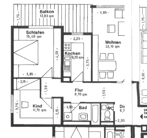 Etagenwohnung Karlsruhe Durlach - 3 Zimmer, 85 m&sup2;, 295.000&euro; | Angebot:25909361