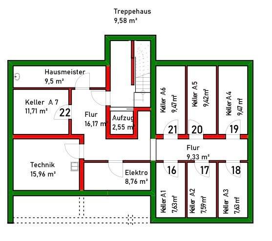 TOP Gelegenheit! Seniorengerechte ETW, 77m², 1. OG, 2 ZKB; - exklusive Lage am Park! Aufzug, Balkon, Keller,... 2 zimmer