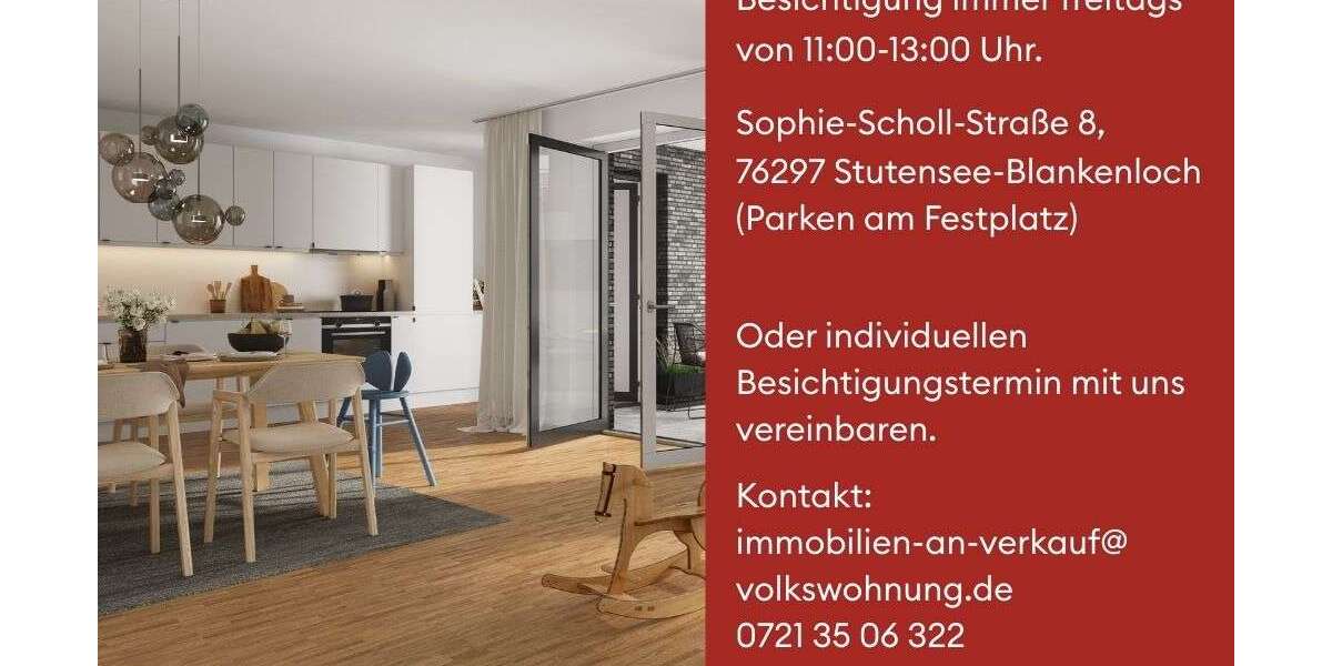 Etagenwohnung Stutensee Blankenloch - 4 Zimmer, 95 m&sup2;, 1.380&euro; | Angebot:21103154
