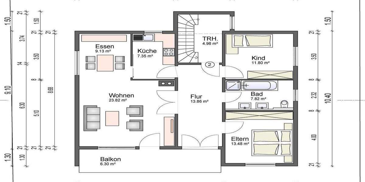 Etagenwohnung Remchingen Singen - 3 Zimmer, 93 m&sup2;, 325.000&euro; | Angebot:25699881