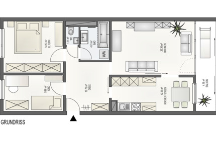 Wohnung Pforzheim Eutingen - 3 Zimmer, 76 m&sup2;, 265.000&euro; | Angebot:25311897