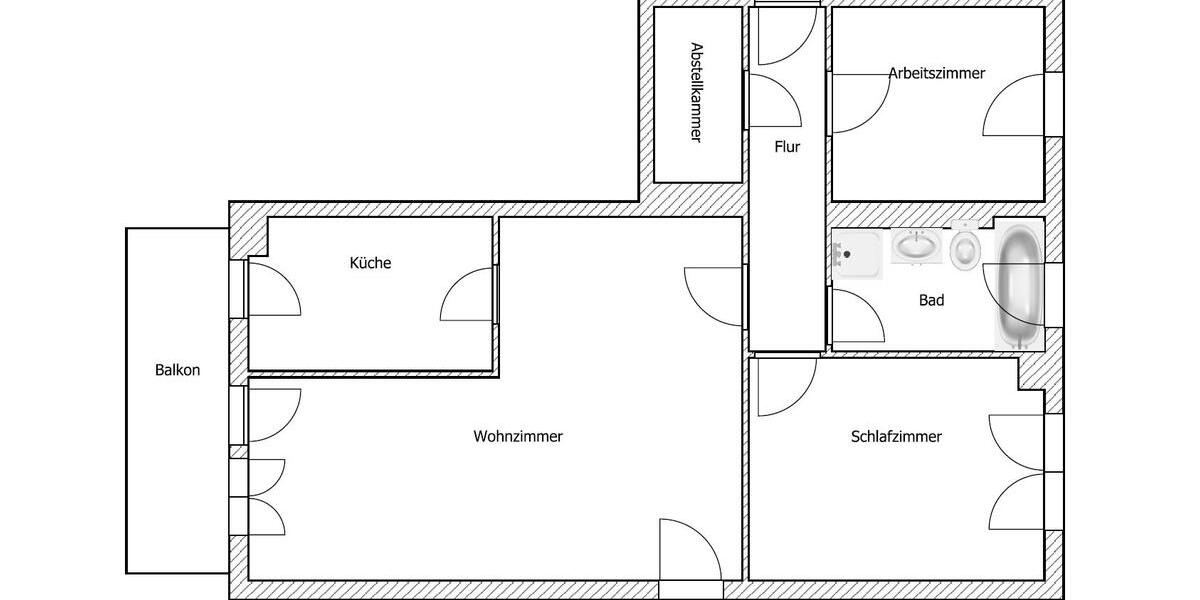 Hochparterre Karlsruhe Neureut - 3 Zimmer, 84 m&sup2;, 369.000&euro; | Angebot:26091379
