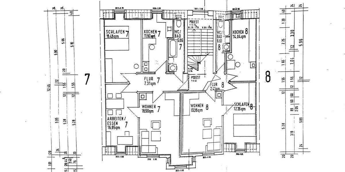 Etagenwohnung Karlsruhe Oststadt - 3 Zimmer, 81 m&sup2;, 290.000&euro; | Angebot:24795215