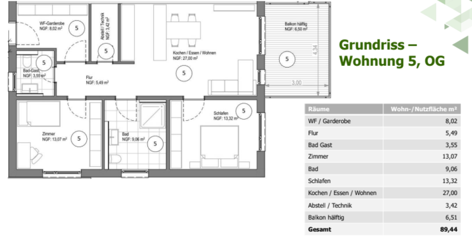 Etagenwohnung Karlsbad - 3 Zimmer, 89 m&sup2;, 1.326&euro; | Angebot:24769337