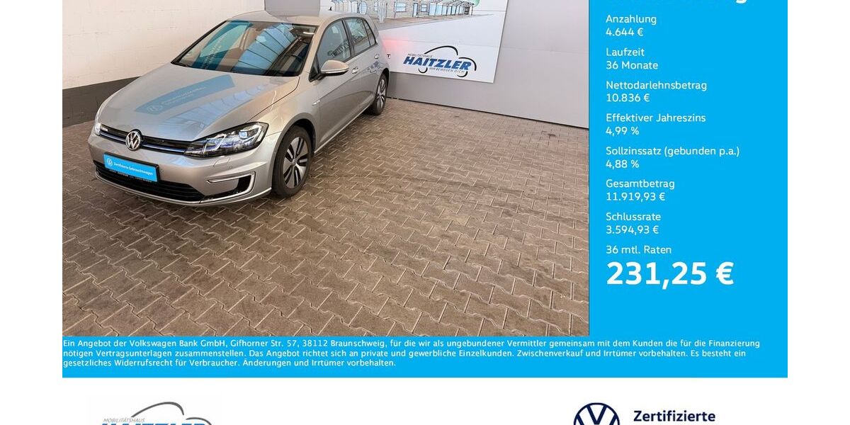 VW Golf 50.100 km 15.480 &euro; Gernsbach 76593