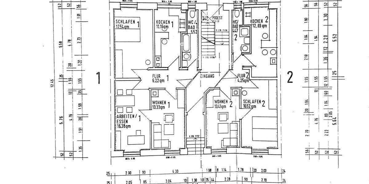 Etagenwohnung Karlsruhe Oststadt - 2 Zimmer, 52 m&sup2;, 190.000&euro; | Angebot:25706114