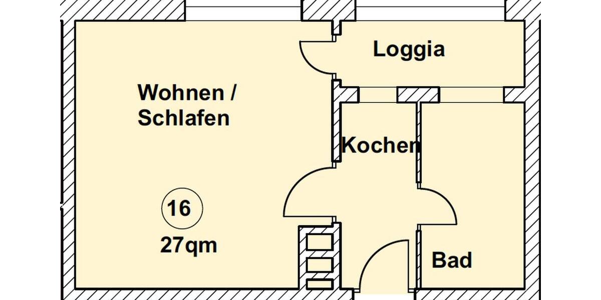 Schöne 1,5-Zimmer-Wohnung mit Balkon + STP in toller Stadtlage von Karlsruhe 1 zimmer