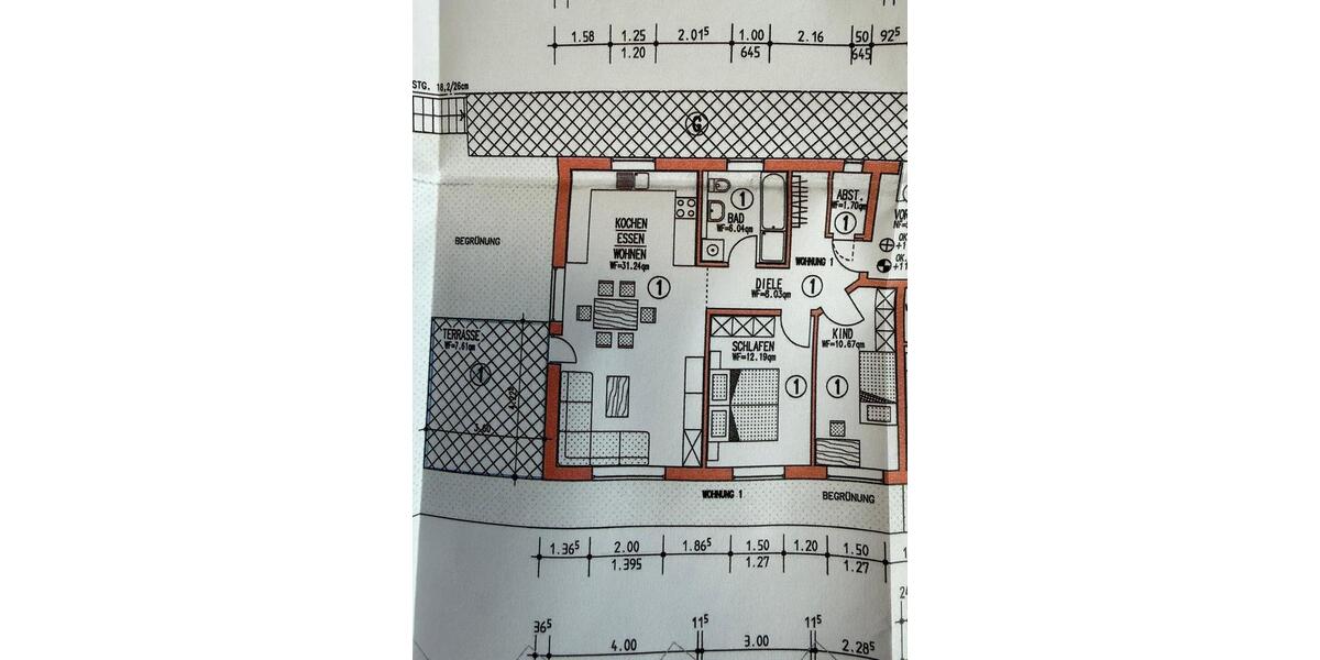 Hochparterre Karlsruhe Knielingen - 3 Zimmer, 75 m&sup2;, 1.000&euro; | Angebot:25442226