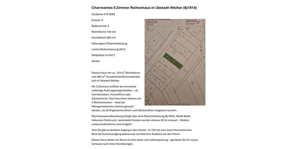 Reihenhaus Ubstadt-Weiher Weiher - 5 Zimmer, 154 m&sup2;, 415.000&euro; | Angebot:25523263