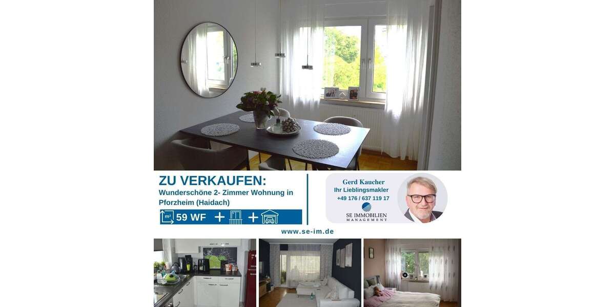 Wohnung zum Kaufen in Pforzheim 195.000 € 59.7 m² 2 zimmer