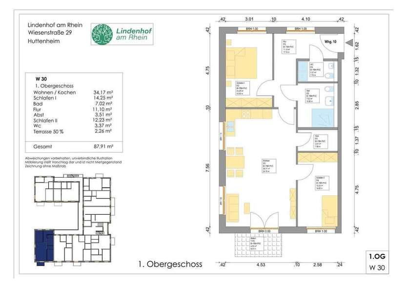 Wohnung zum Kaufen in Huttenheim 395.000 € 87.91 m²