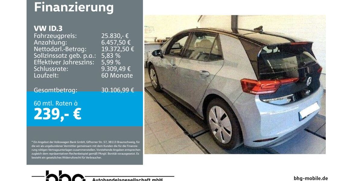 VW ID.3 48.786 km 25.430 &euro; Ettlingen 76275