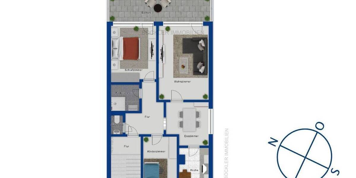 Etagenwohnung Pforzheim Büchenbronn - 4 Zimmer, 103 m&sup2;, 1.100&euro; | Angebot:26894692