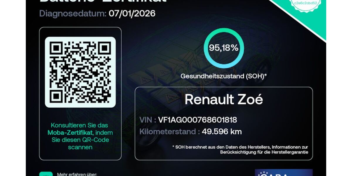 Renault ZOE 49.594 km 14.444 &euro; Bruchsal 76646