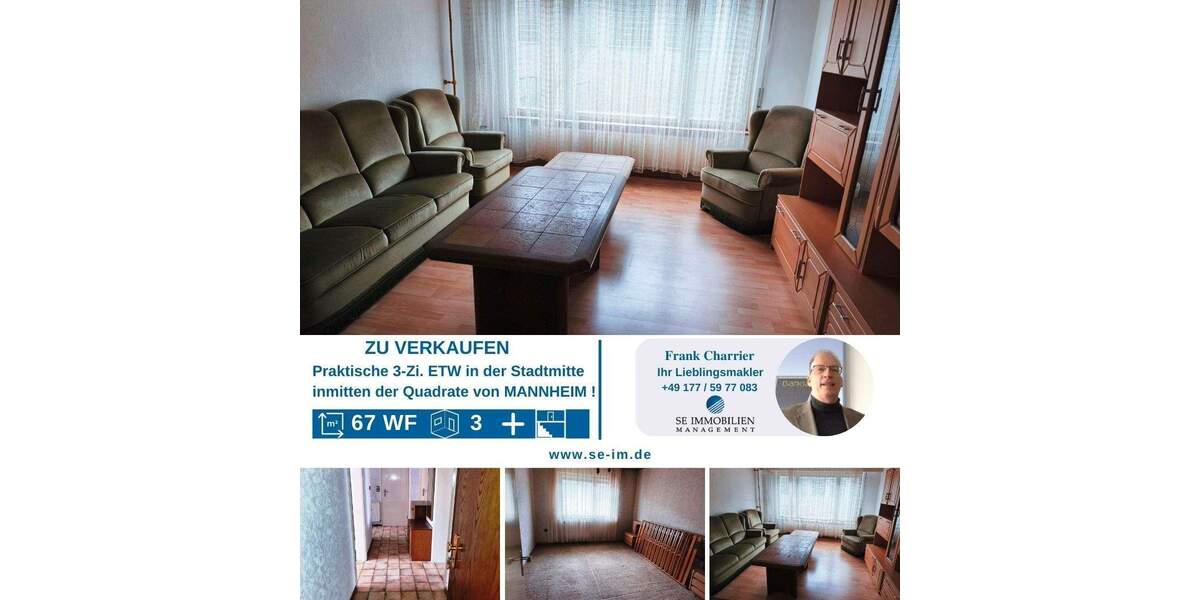 Etagenwohnung Pforzheim Weststadt - 3 Zimmer, 68 m&sup2;, 165.000&euro; | Angebot:25748647