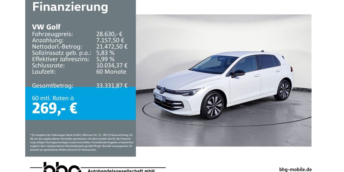 VW Golf 18.886 km 28.630 &euro; Durmersheim 76448