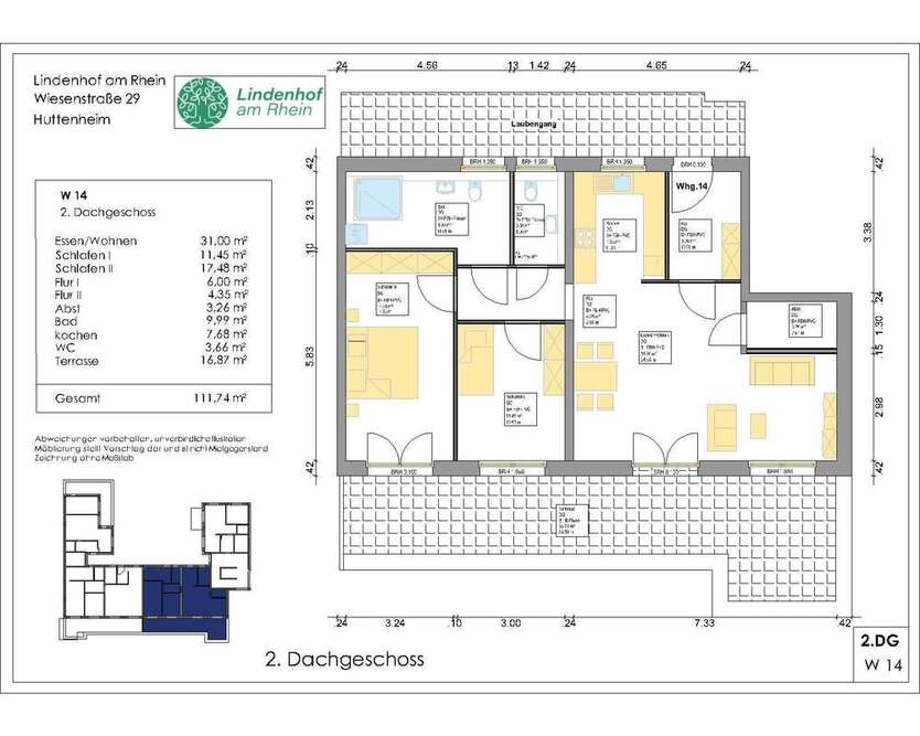 Wohnung zum Kaufen in Huttenheim 521.000 € 111.74 m²