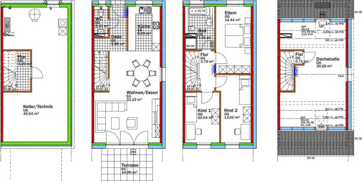 Reihenmittelhaus Baden-Baden Haueneberstein - 5 Zimmer, 131 m&sup2;, 525.000&euro; | Angebot:26016190