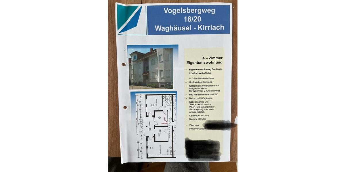 Etagenwohnung Waghäusel - 4 Zimmer, 94 m&sup2;, 270.000&euro; | Angebot:26869346