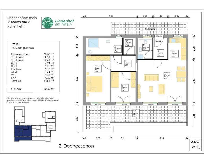 Wohnung zum Kaufen in Huttenheim 515.800 € 110.6 m²