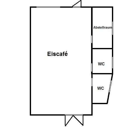 Eiscafé mit großer Terrasse in guter Lage zimmer